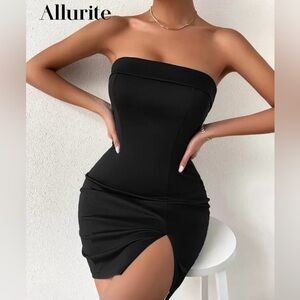 Elegant Black Strapless Dress
